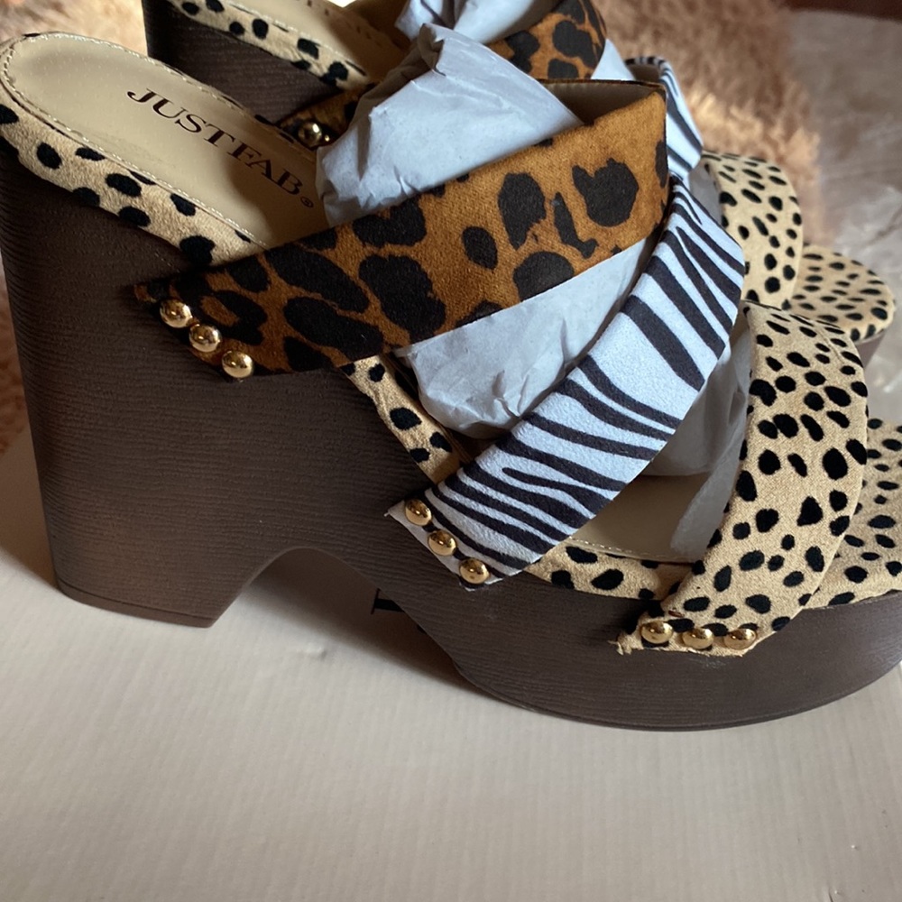 Just Fab zebra/cheetah/leopard platform